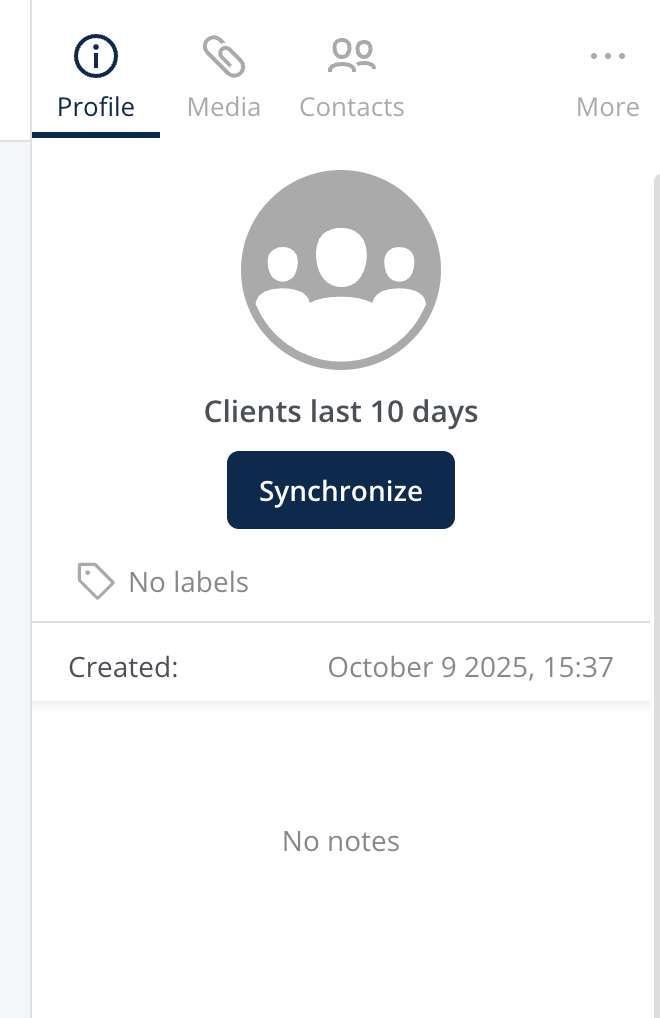 Synchronize button to sync the audience