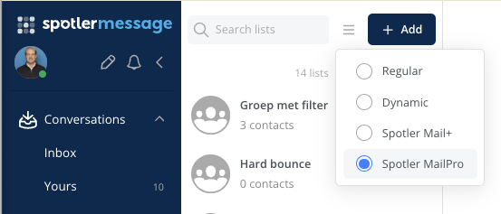 Use groups from Spotler MailPro in Spotler Message